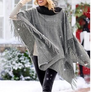 Talbot’s Fringed Pancho. XS/S. Excellent condition